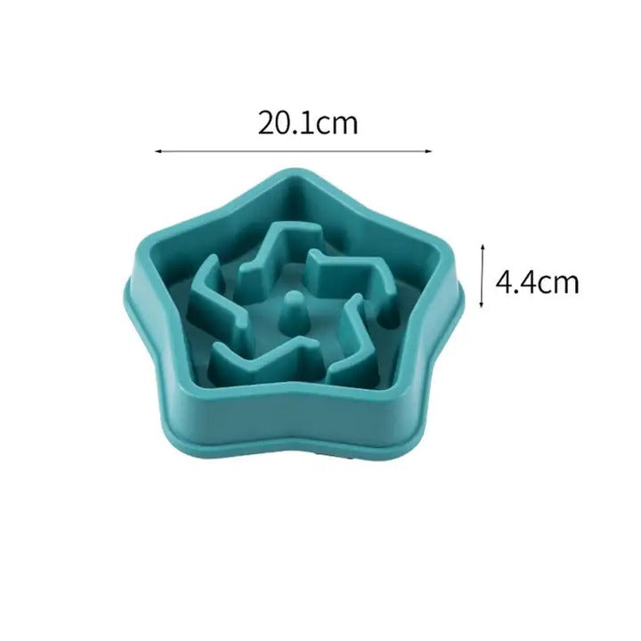 Star-Shaped Slow Feed Dog/Cat Pet Bowl,Anti-choke_CWMM5244