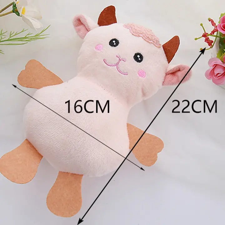 Squeaky Plush Lamb Toy – Durable & Fun for Dogs_CWMM5433