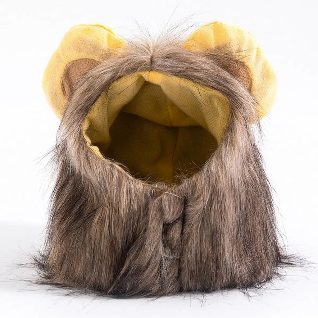 Lion Mane Wig for Cats and Dogs – Pet Costume Hat_CWAH3745