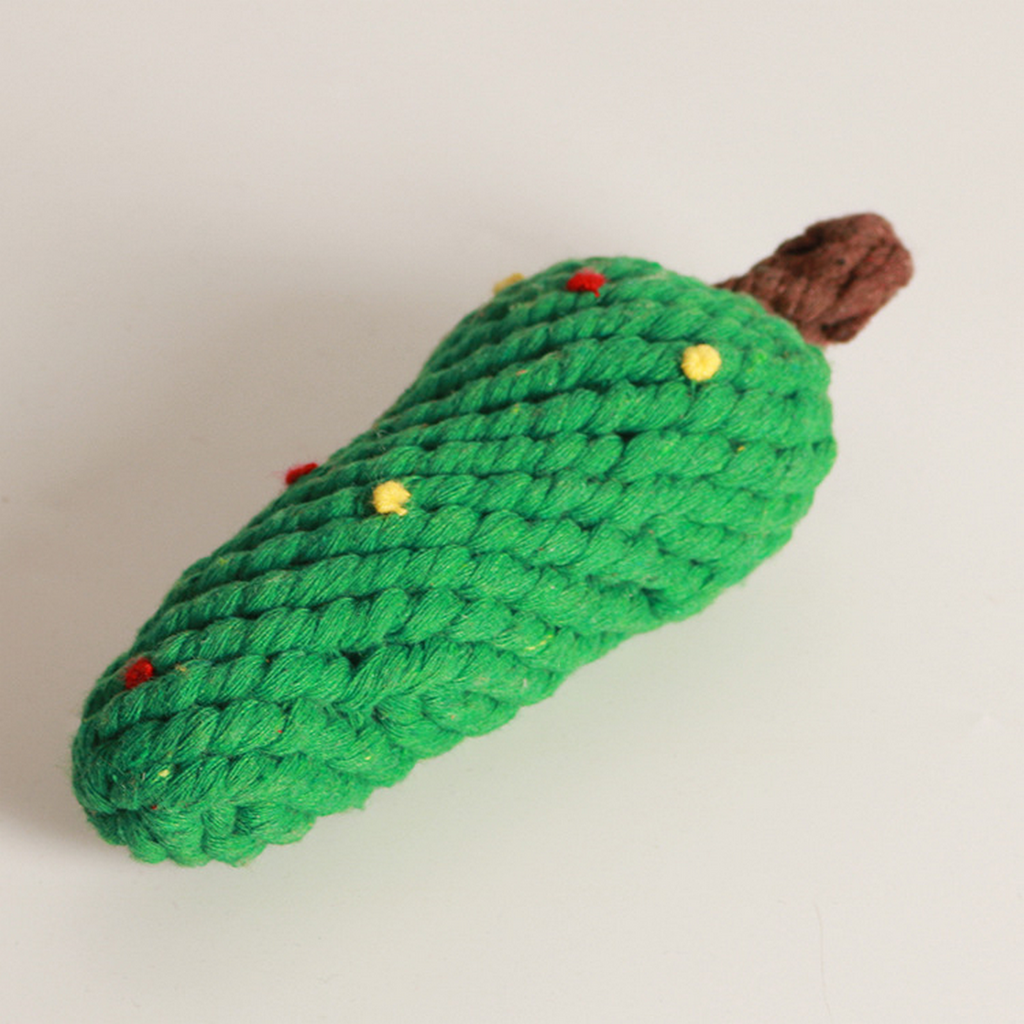 Handmade Dog Chew Toy – Xmas Tree Rope Design_CWMM8061