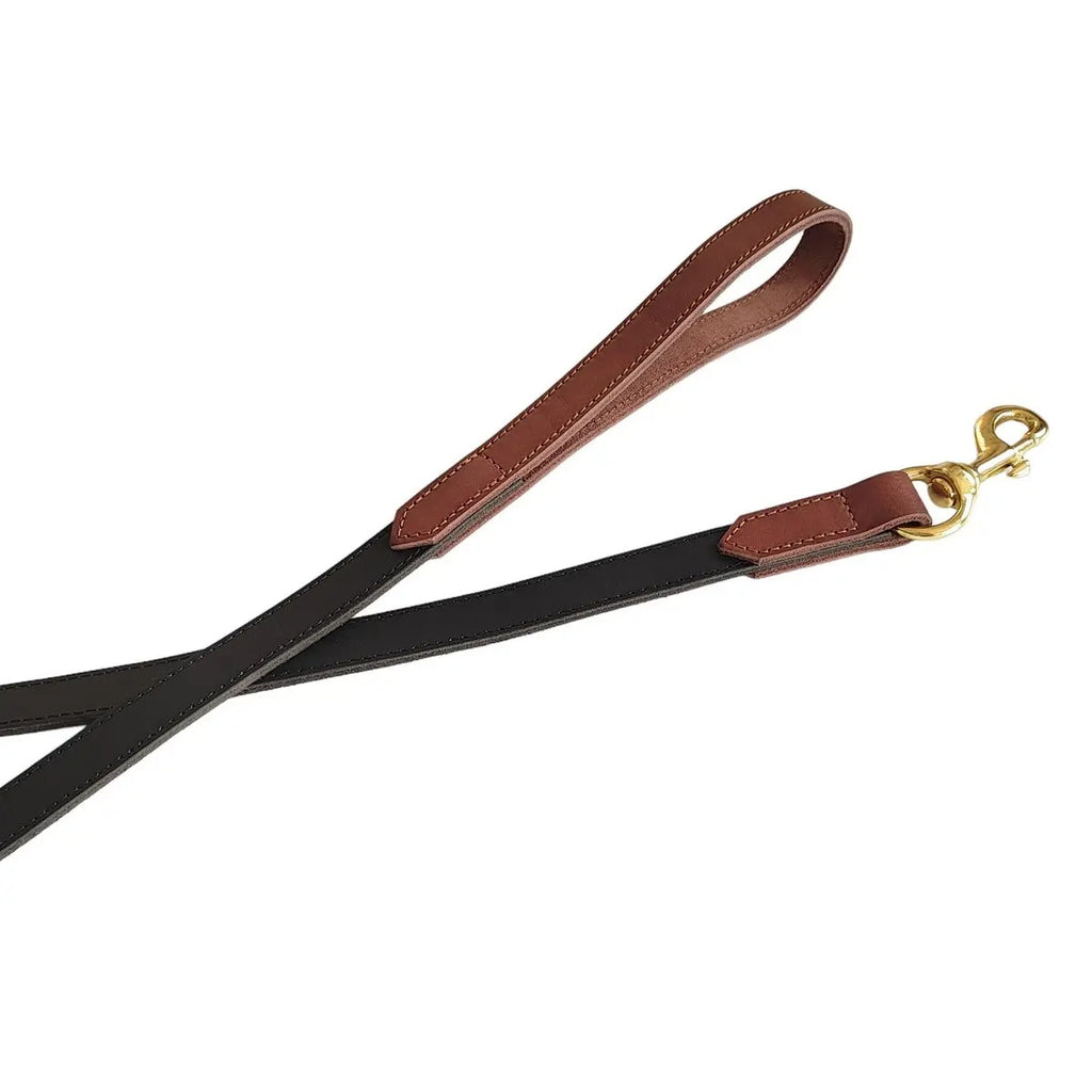 Full Grain Leather Dog Leash with Brass Hook_CWMM7724