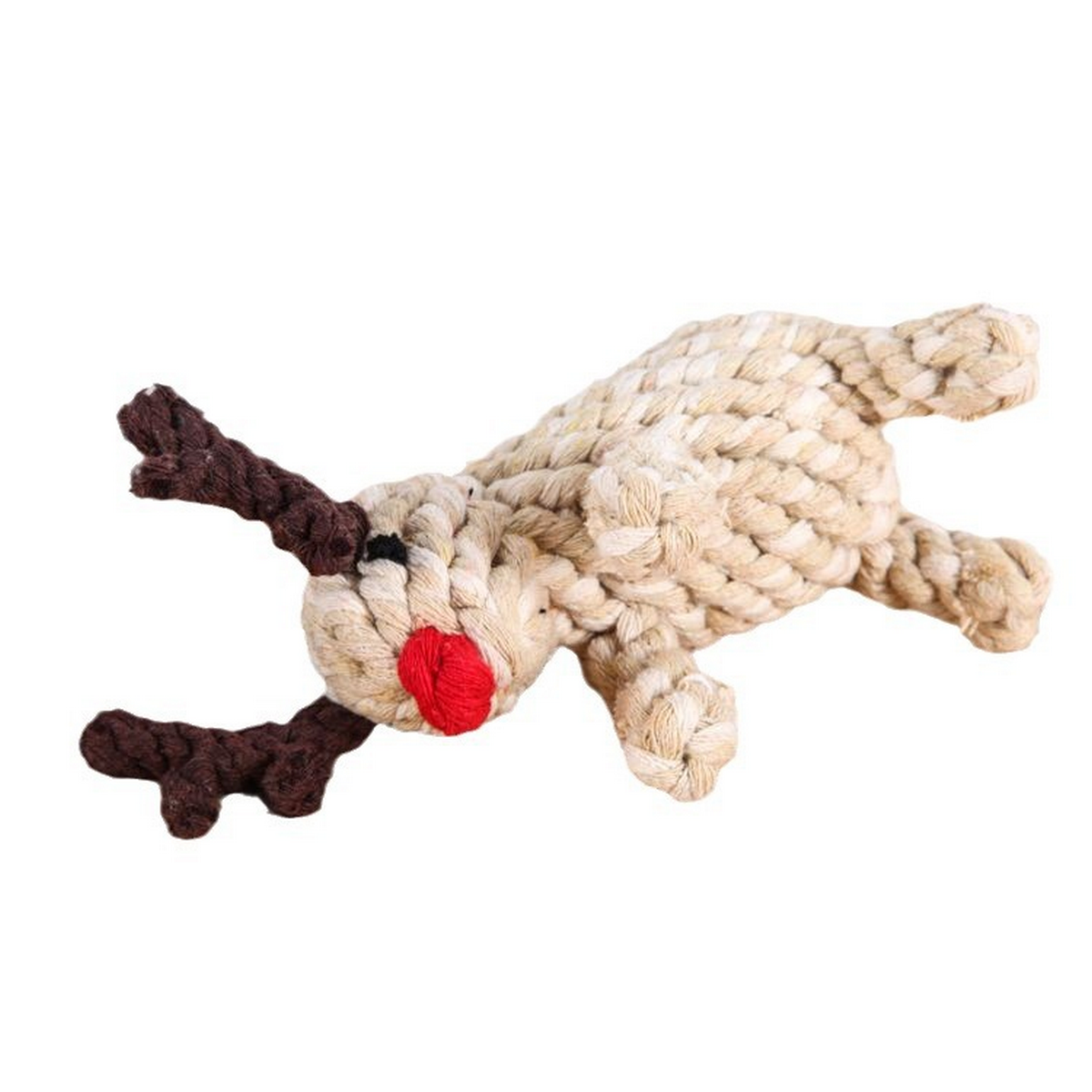 Handmade Reindeer Rope Dog Toy – Dental Chew_CWMM8036