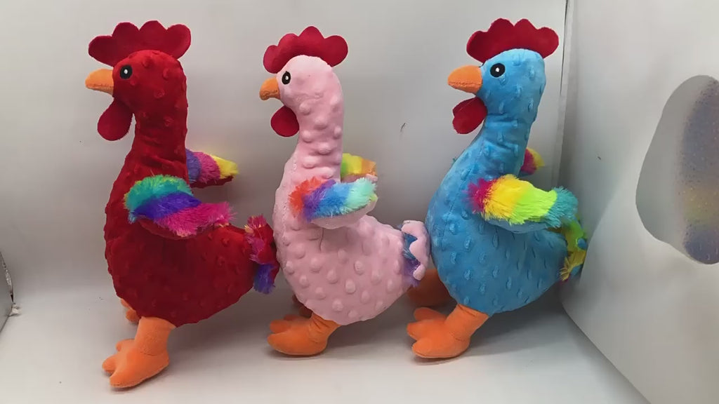 Interactive Rooster Plush Chew Toy_CWMM13306