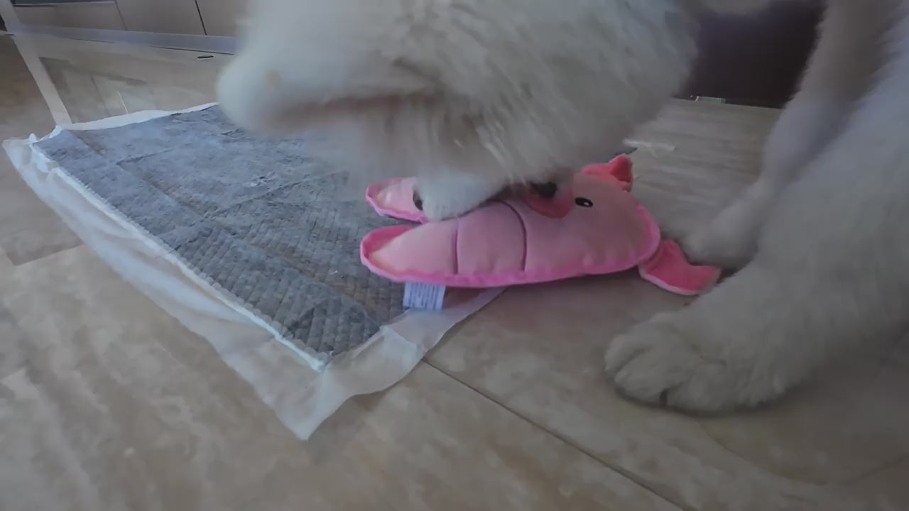 Soft Durable Pink Pig Dog Toy_CWMM13356